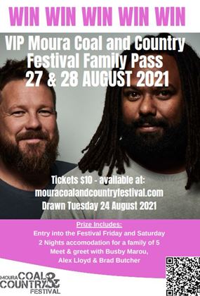 VIP COAL AND COUNTRY FESTIVAL FAMILY PASS RAFFLE